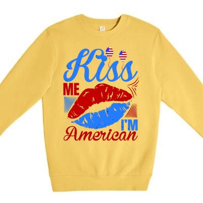 Kiss Me Im American Premium Crewneck Sweatshirt