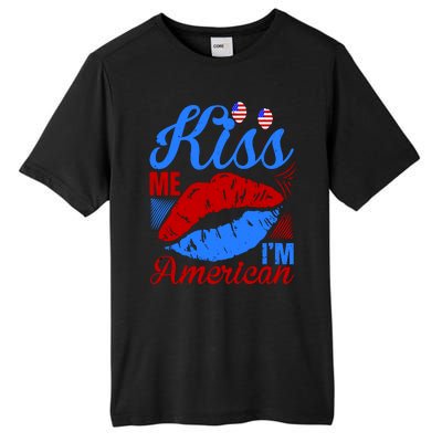 Kiss Me Im American Tall Fusion ChromaSoft Performance T-Shirt