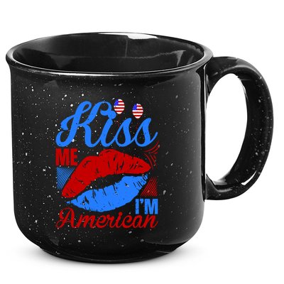 Kiss Me Im American 15oz Campfire Ceramic Mug