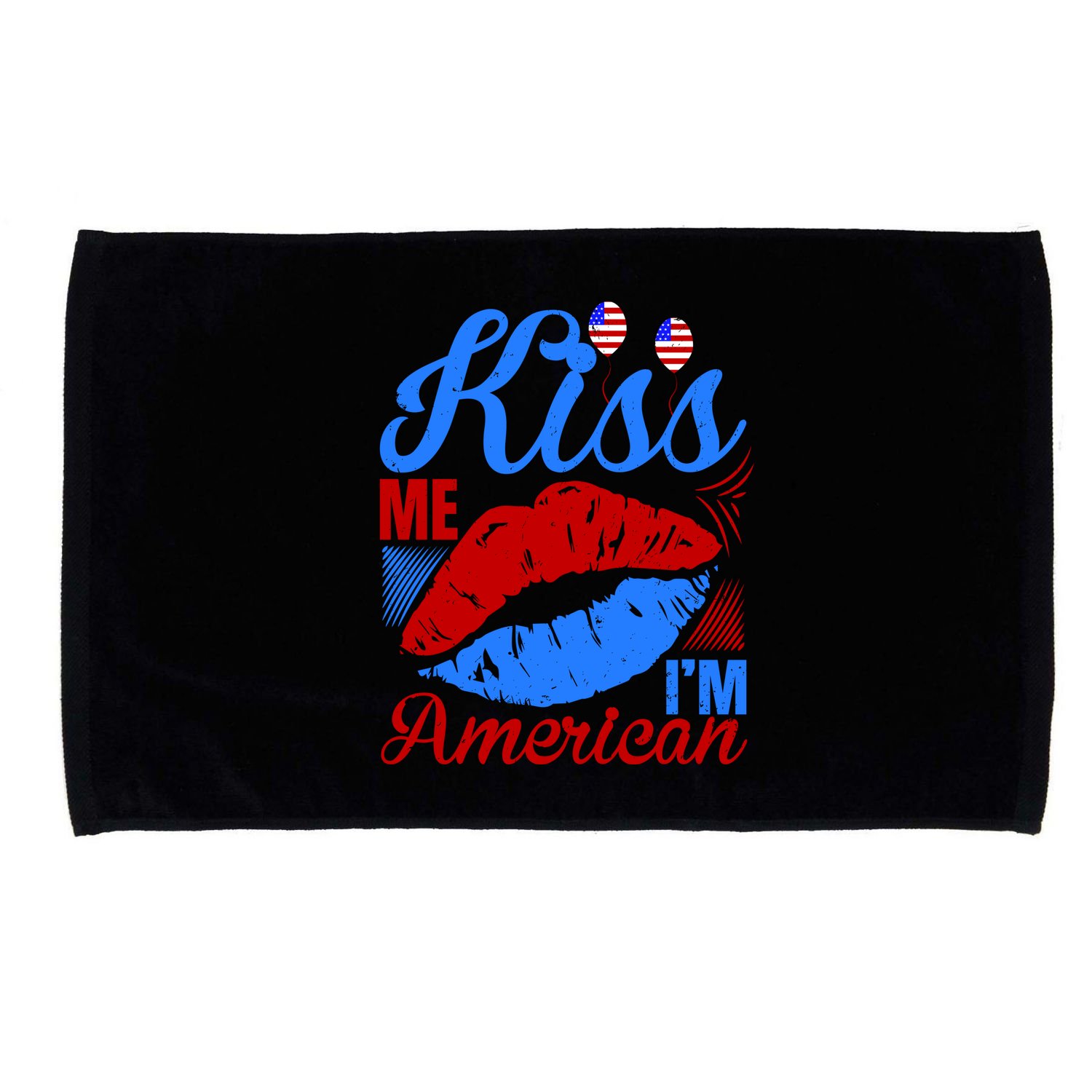 Kiss Me Im American Microfiber Hand Towel