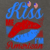 Kiss Me Im American Cotton Canvas Backpack