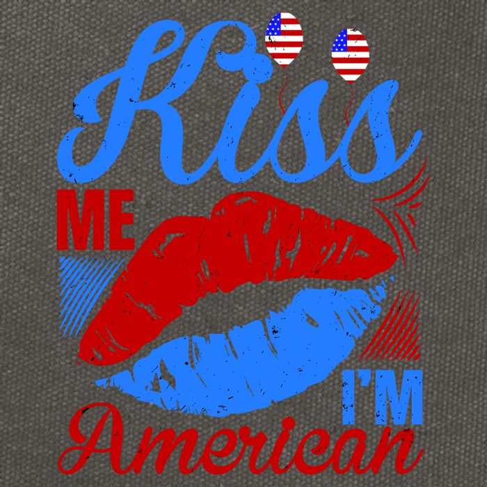 Kiss Me Im American Cotton Canvas Backpack