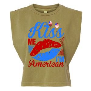 Kiss Me Im American Garment-Dyed Women's Muscle Tee