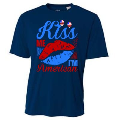 Kiss Me Im American Cooling Performance Crew T-Shirt