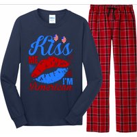 Kiss Me Im American Long Sleeve Pajama Set