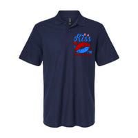 Kiss Me Im American Softstyle Adult Sport Polo