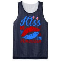 Kiss Me Im American Mesh Reversible Basketball Jersey Tank