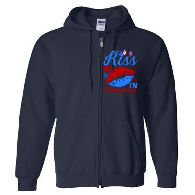 Kiss Me Im American Full Zip Hoodie