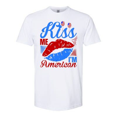 Kiss Me Im American Softstyle CVC T-Shirt