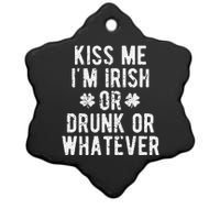 Kiss Me I'm Irish Saint Patrick's Day Ceramic Star Ornament