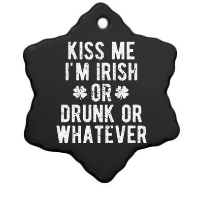 Kiss Me I'm Irish Saint Patrick's Day Ceramic Star Ornament