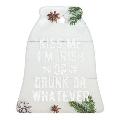 Kiss Me I'm Irish Saint Patrick's Day Ceramic Bell Ornament