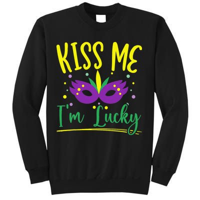 Kiss Me I'm Lucky Mardi Gras Parade Masquerade  Sweatshirt