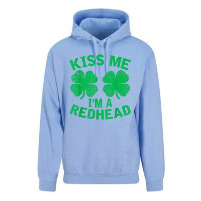 Kiss Me IM A Redhead St. PatrickS Day Irish Funny Ginger Unisex Surf Hoodie