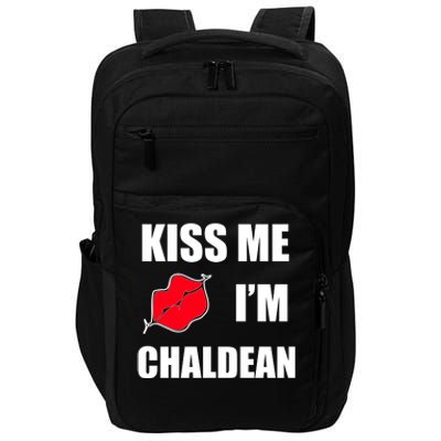 Kiss Me Im Chaldean Impact Tech Backpack