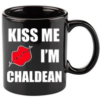 Kiss Me Im Chaldean 11oz C Handle Ceramic Mug