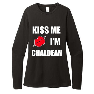 Kiss Me Im Chaldean Womens CVC Long Sleeve Shirt