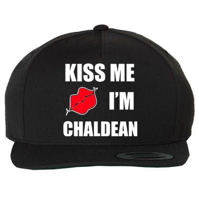 Kiss Me Im Chaldean Wool Snapback Cap