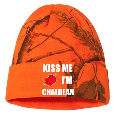 Kiss Me Im Chaldean Kati Licensed 12" Camo Beanie