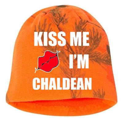 Kiss Me Im Chaldean Kati - Camo Knit Beanie