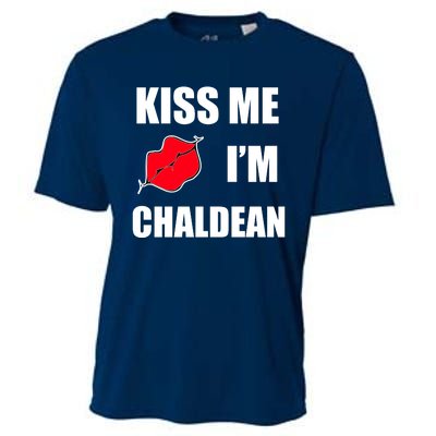 Kiss Me Im Chaldean Cooling Performance Crew T-Shirt