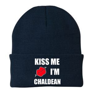 Kiss Me Im Chaldean Knit Cap Winter Beanie