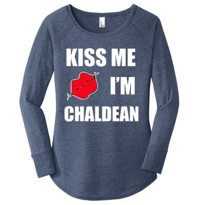 Kiss Me Im Chaldean Women's Perfect Tri Tunic Long Sleeve Shirt