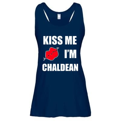 Kiss Me Im Chaldean Ladies Essential Flowy Tank