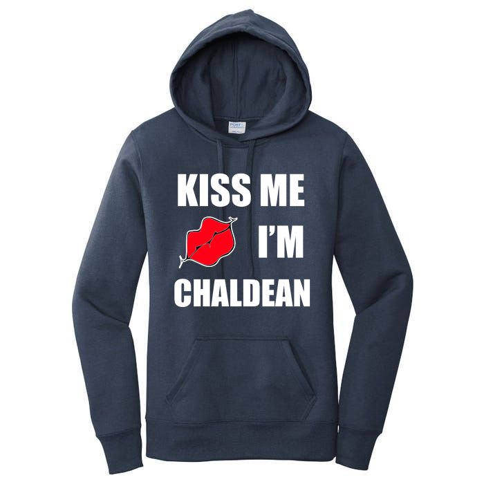 Kiss Me Im Chaldean Women's Pullover Hoodie