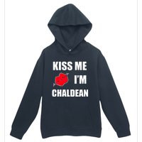 Kiss Me Im Chaldean Urban Pullover Hoodie