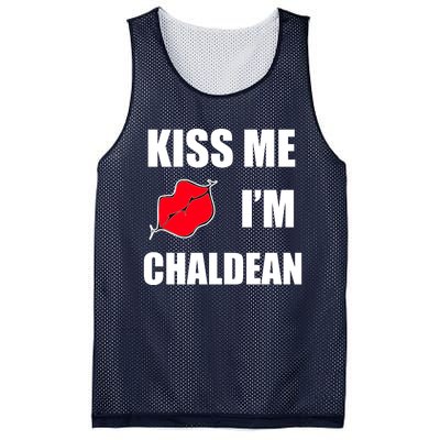 Kiss Me Im Chaldean Mesh Reversible Basketball Jersey Tank