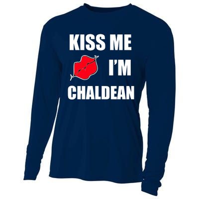 Kiss Me Im Chaldean Cooling Performance Long Sleeve Crew