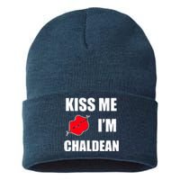 Kiss Me Im Chaldean Sustainable Knit Beanie