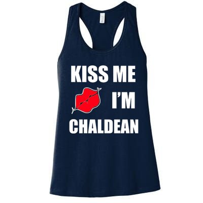 Kiss Me Im Chaldean Women's Racerback Tank