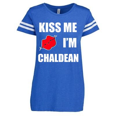 Kiss Me Im Chaldean Enza Ladies Jersey Football T-Shirt