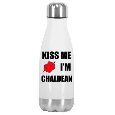 Kiss Me Im Chaldean Stainless Steel Insulated Water Bottle