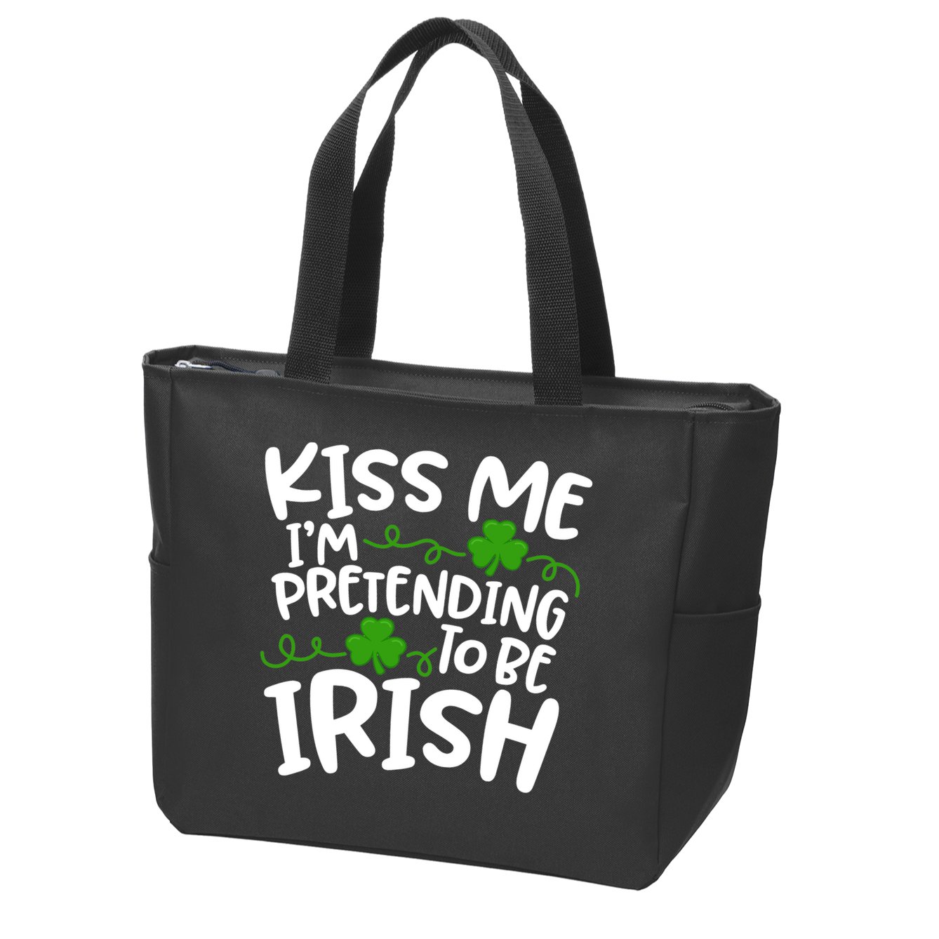 Kiss Me I'm Pretending To Be Irish Zip Tote Bag