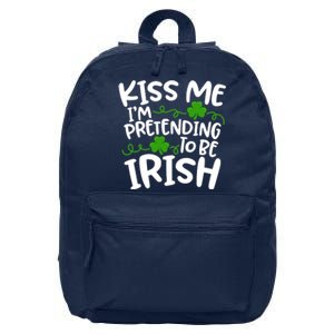 Kiss Me I'm Pretending To Be Irish 16 in Basic Backpack