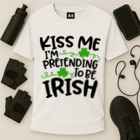 Kiss Me I'm Pretending To Be Irish Cooling Performance Crew T-Shirt