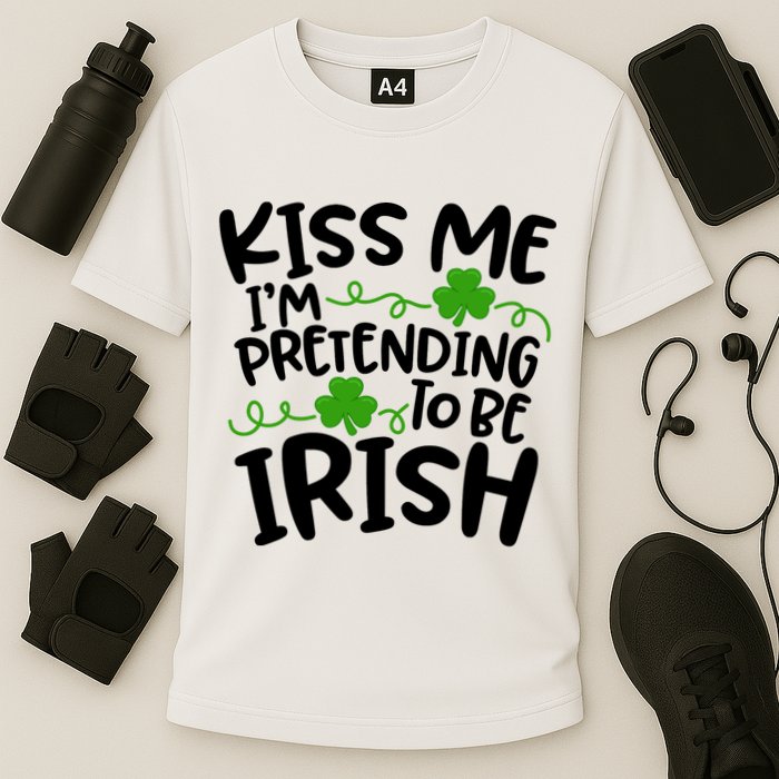 Kiss Me I'm Pretending To Be Irish Cooling Performance Crew T-Shirt