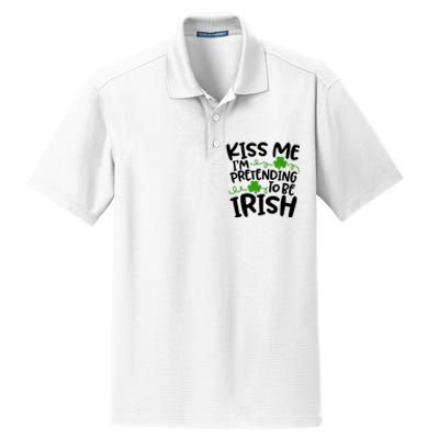 Kiss Me I'm Pretending To Be Irish Dry Zone Grid Polo