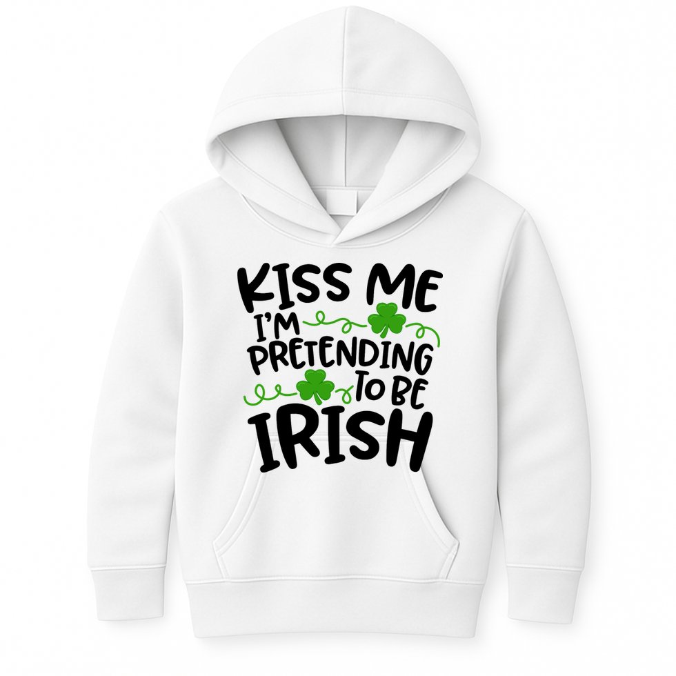 Kiss Me I'm Pretending To Be Irish Kids Hoodie