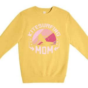 Kiteboarding Mother Kitesurfing Mom Cool Gift Premium Crewneck Sweatshirt