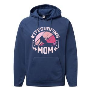 Kiteboarding Mother Kitesurfing Mom Cool Gift Performance Fleece Hoodie