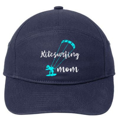 Kitesurfing Mom Kite Surfing Mother Wind Kitesurfer Mother Gift 7-Panel Snapback Hat