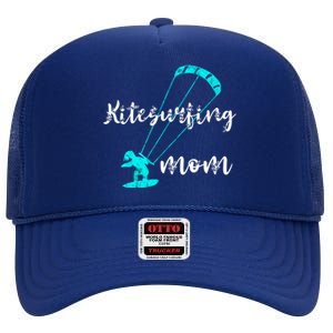 Kitesurfing Mom Kite Surfing Mother Wind Kitesurfer Mother Gift High Crown Mesh Back Trucker Hat