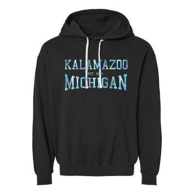 Kalamazoo Michigan Garment-Dyed Fleece Hoodie