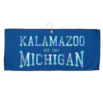 Kalamazoo Michigan Large Microfiber Waffle Golf Towel