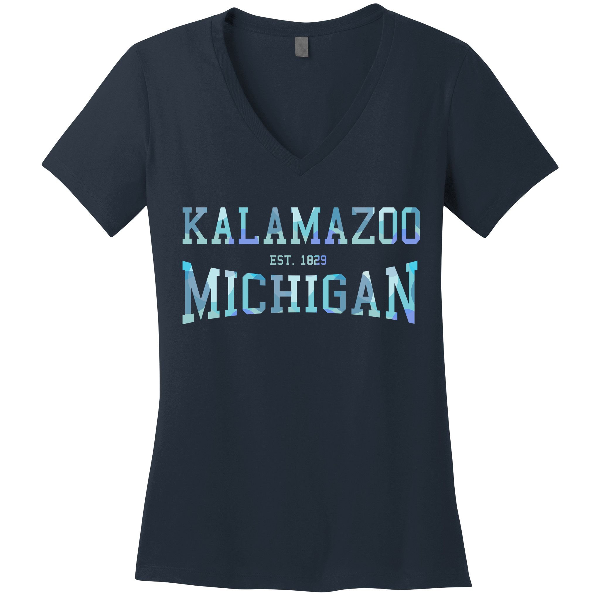 Kalamazoo Michigan Women's V-Neck T-Shirt