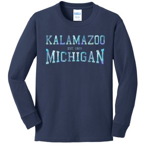 Kalamazoo Michigan Kids Long Sleeve Shirt